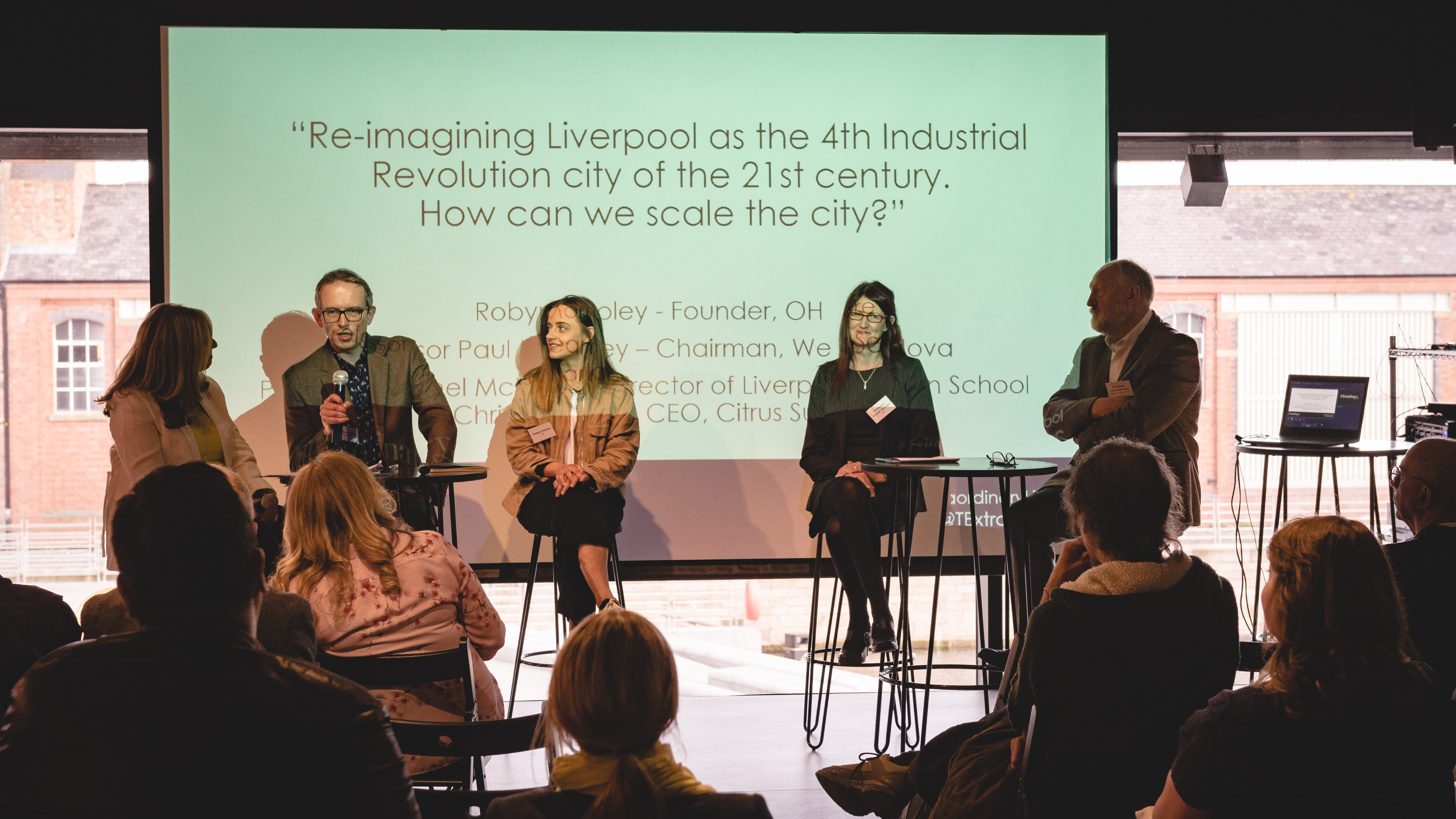 Panel speaking at The Extraordinary Club Launch Event in Liverpool